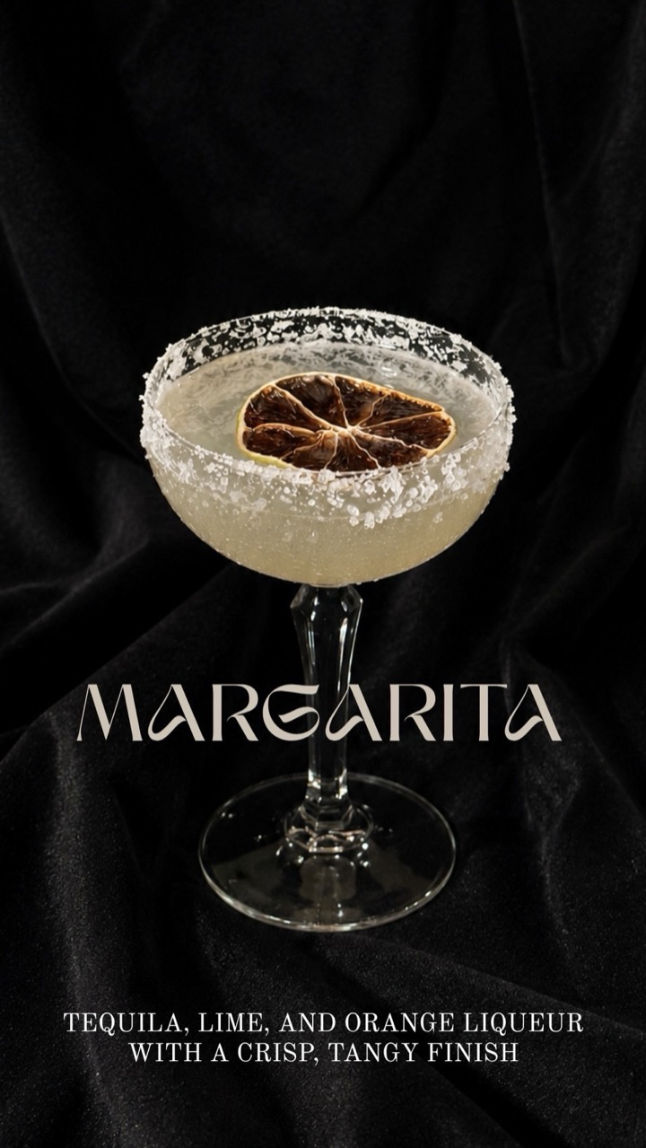 Margarita — tequila, lime and orange liqueur with a crisp, tangy finish
