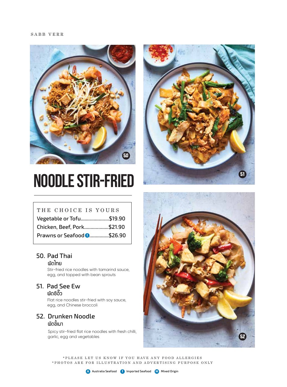 Noodle Stir-Fried — pad thai, pad se-ew and more